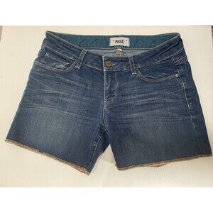 Paige..Denim Shorts Size 25 Blue Womens Raw Hem Jimmy Jimmy Short